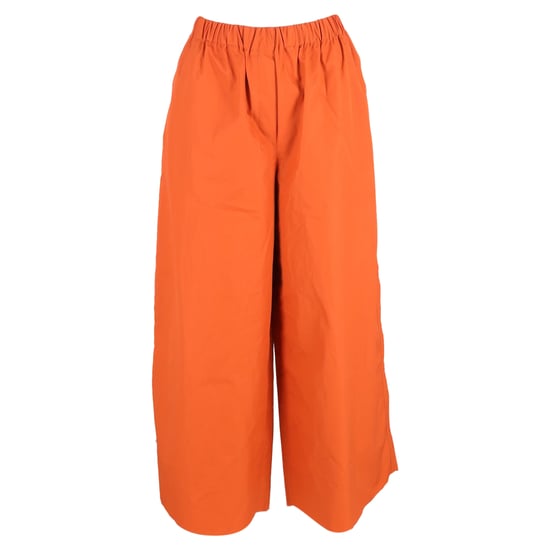 Max Mara Navigli Popeline-Palazzo-Hose aus orangefarbener Baumwolle - Image 1