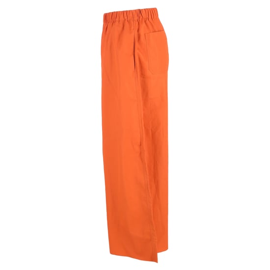 Max Mara Navigli Popeline-Palazzo-Hose aus orangefarbener Baumwolle - Image 2