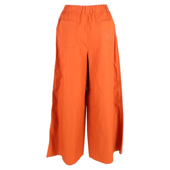 Max Mara Navigli Popeline-Palazzo-Hose aus orangefarbener Baumwolle - Image 3