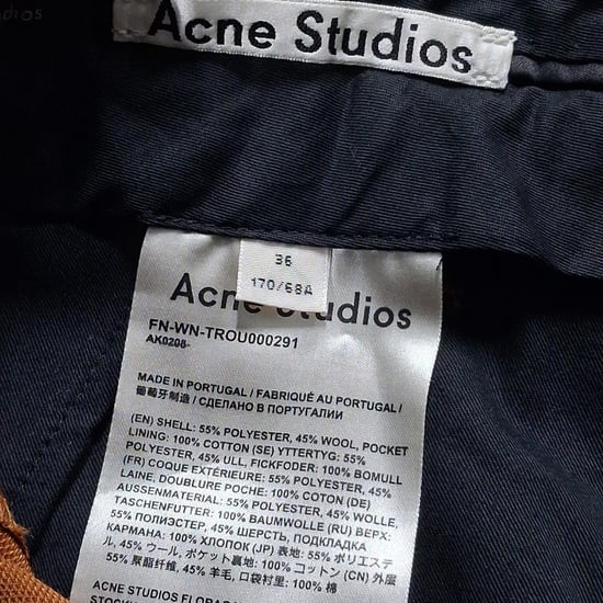 Acne Studios High-Rise Tailored Pants in Rust Polyester - Image 3