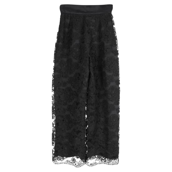 Schwarze Polyesterhose mit Spitzendetails von Valentino Boutique - Image 2