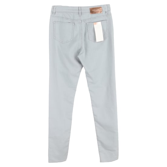 Escada Straight-Leg Jeans aus hellgrauem Baumwoll-Denim - Image 2