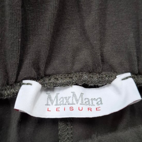 Max Mara Freizeithose mit Gummizug aus grauer Baumwolle - Image 3