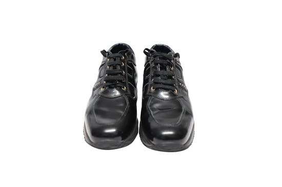 Hogan Interactive Sneakers mit Nieten in schwarzem Lackleder - Image 2
