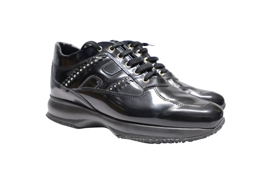 Hogan Interactive Sneakers mit Nieten in schwarzem Lackleder - Image 3