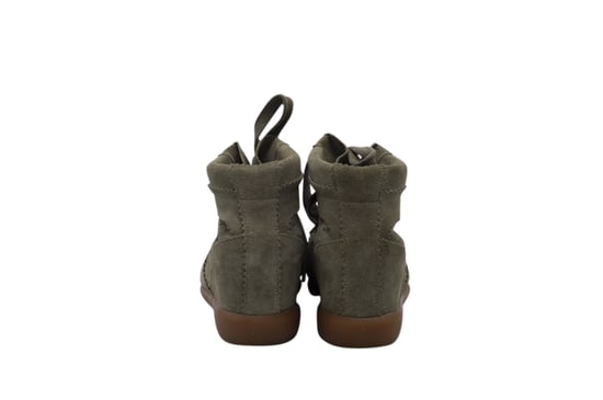 Isabel Marant Bobby Wedge Schnürsneaker aus grünem Wildleder - Image 3