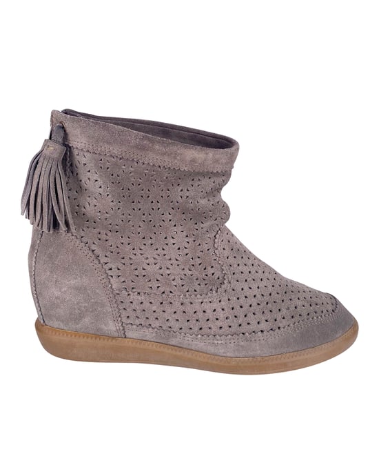 Isabel Marant Velvet Stainer Basket Boots aus grauem Wildleder - Image 1