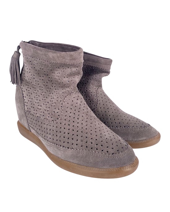 Isabel Marant Velvet Stainer Basket Boots aus grauem Wildleder - Image 3