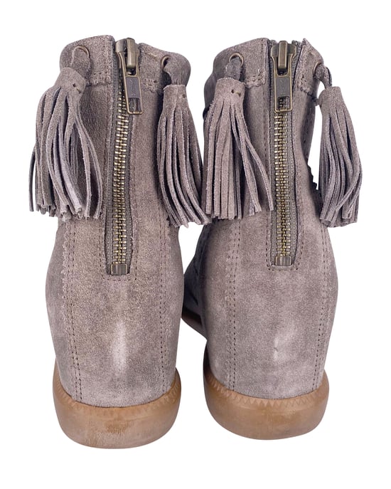 Isabel Marant Velvet Stainer Basket Boots aus grauem Wildleder - Image 4
