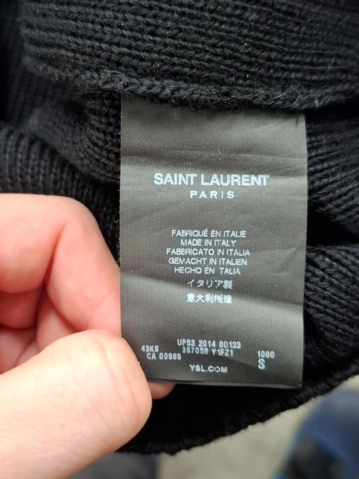 Saint Laurent Nietenpullover aus schwarzer Wolle - Image 4