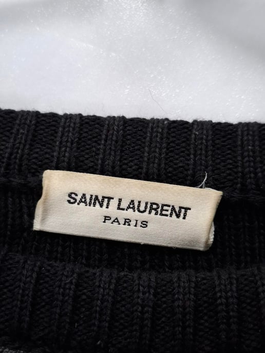 Saint Laurent Nietenpullover aus schwarzer Wolle - Image 5
