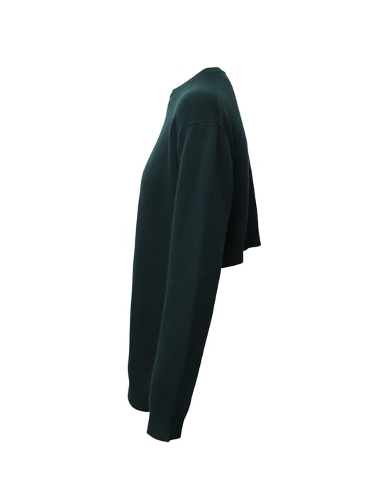 Marni Langarm-Pullover mit asymmetrischem Saum aus grüner Wolle - Image 3