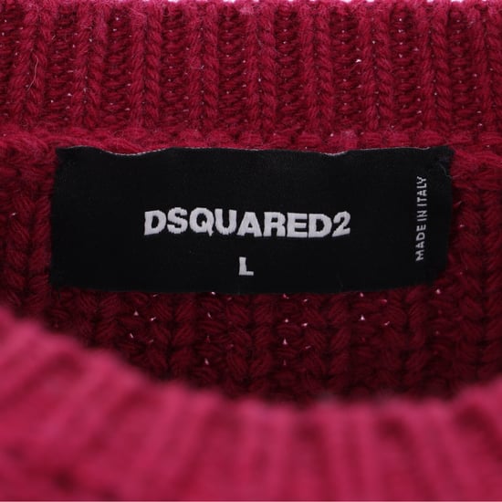 Dsquared2 Pullover mit Rundhalsausschnitt im Used-Look aus roter Wolle - Image 4