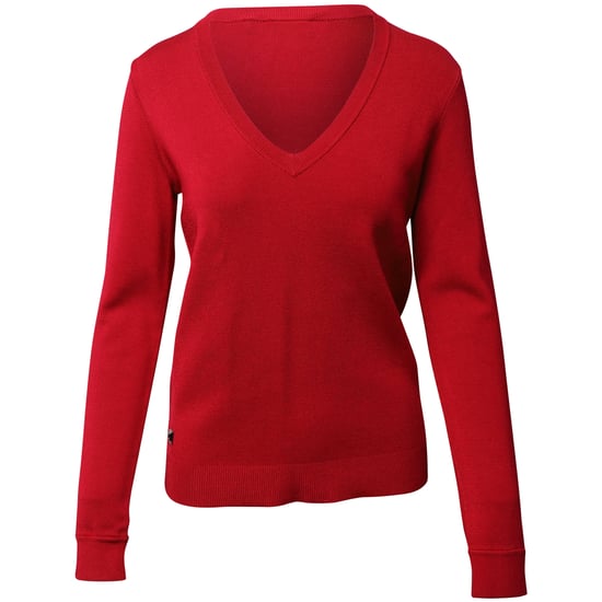 Herve Leger V-Ausschnitt-Pullover aus rotem Viskose - Image 1