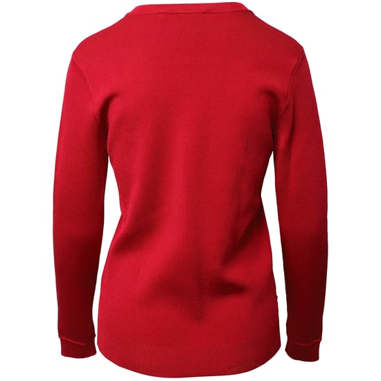 Herve Leger V-Ausschnitt-Pullover aus rotem Viskose - Image 3