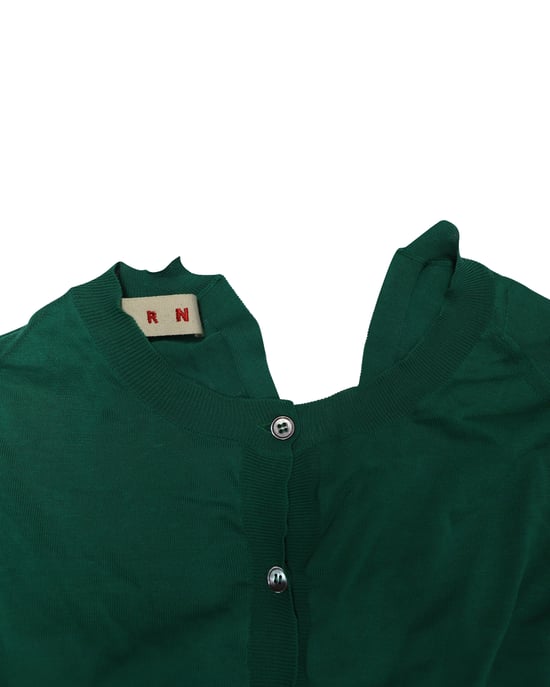 Marni Strickjacke mit Knopfleiste aus grüner Baumwolle - Image 6