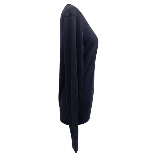 Dolce & Gabbana Strickpullover mit V-Ausschnitt aus marineblauer Wolle - Image 2