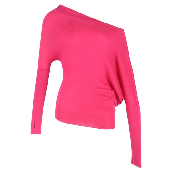 Tom Ford asymmetrischer One-Shoulder-Pullover aus rosa Kaschmir - Image 1