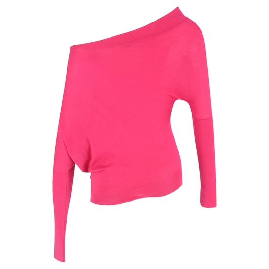 Tom Ford asymmetrischer One-Shoulder-Pullover aus rosa Kaschmir - Image 3
