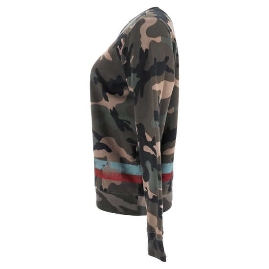 Valentino Garavani Camouflage-Sweatshirt im Used-Look aus khakifarbener Baumwolle - Image 2