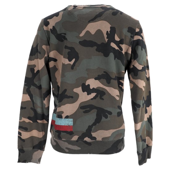 Valentino Garavani Camouflage-Sweatshirt im Used-Look aus khakifarbener Baumwolle - Image 3