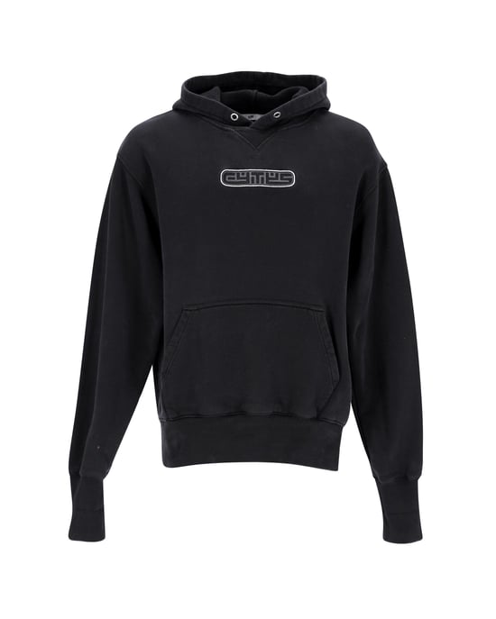 Eytys Lewis – Kapuzenpullover mit Logo-Patch aus schwarzer Bio-Baumwolle - Image 1