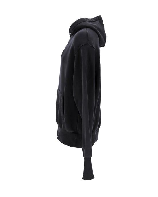 Eytys Lewis – Kapuzenpullover mit Logo-Patch aus schwarzer Bio-Baumwolle - Image 2