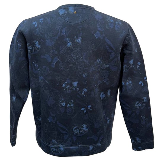 Valentino Neopren Schmetterling Sweatshirt aus Baumwolle in Marineblau - Image 4