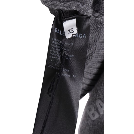 Balenciaga Pullover mit Allover-Logo aus grauer Wolle - Image 5