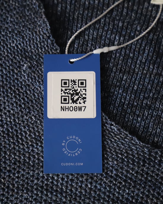 Etro V-Ausschnitt Strickpullover aus blauem Baumwoll-Leinen - Image 6