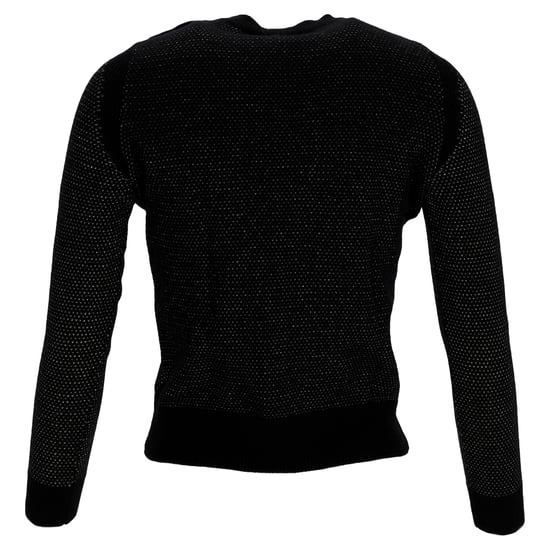A.P.C. Glitzernder Pullover mit Knopfverzierungen aus schwarzer Merinowolle - Image 3