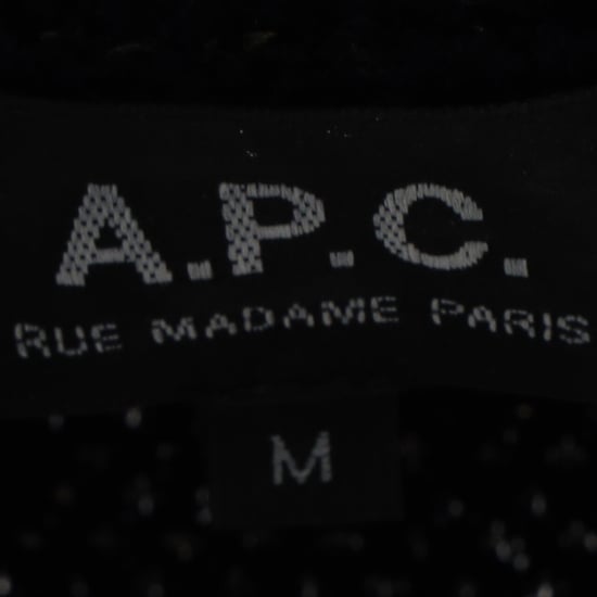 A.P.C. Glitzernder Pullover mit Knopfverzierungen aus schwarzer Merinowolle - Image 4