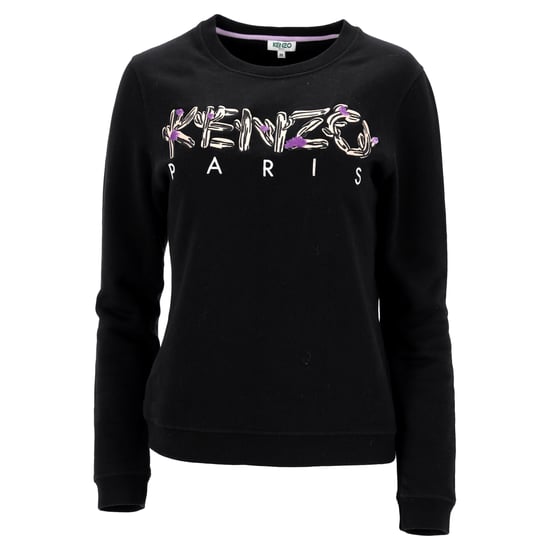 Kenzo – Rundhalspullover aus schwarzer Baumwolle mit Logo-Stickerei - Image 1