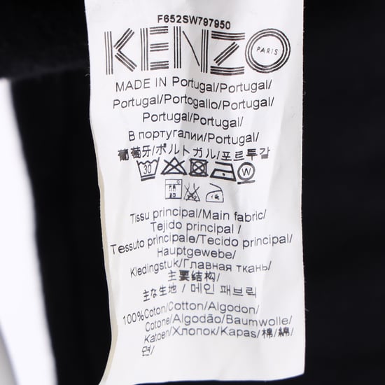 Kenzo – Rundhalspullover aus schwarzer Baumwolle mit Logo-Stickerei - Image 5