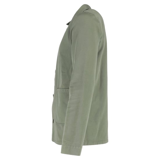 A.P.C. Button-Down-Jacke mit Taschen aus grüner Baumwolle - Image 2