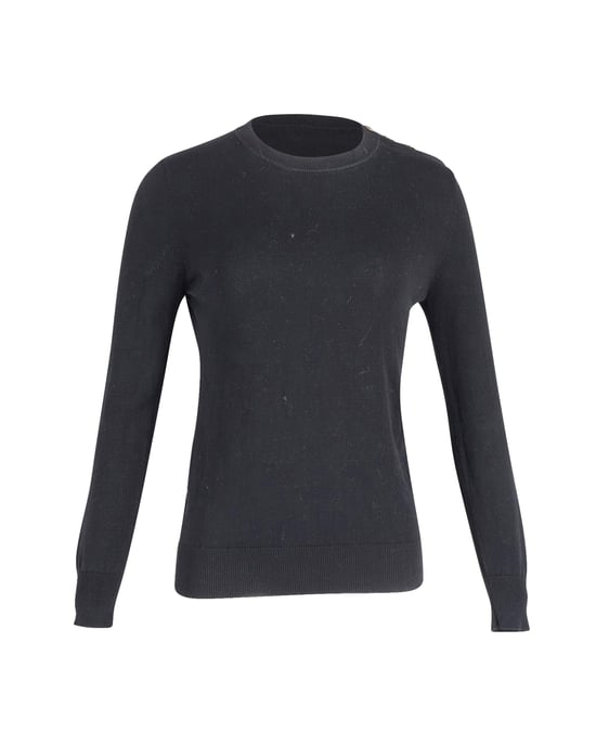 Givenchy Rundhalspullover aus schwarzer Baumwolle - Image 1