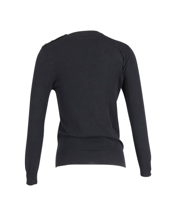 Givenchy Rundhalspullover aus schwarzer Baumwolle - Image 3