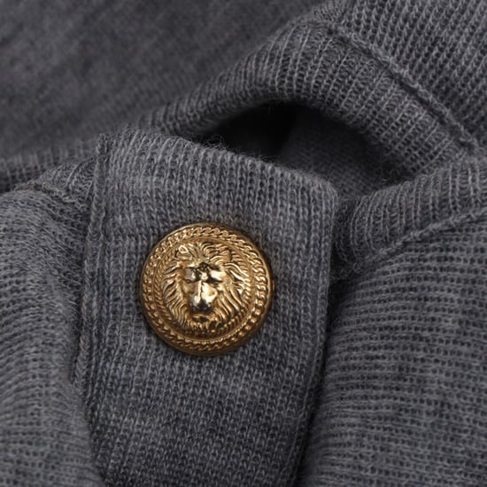 Balmain Pullover mit Rüschenakzenten aus grauer Wolle - Image 5