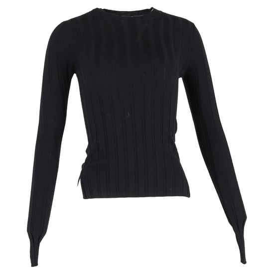 Acne Studios Rippstrickpullover aus schwarzer Wolle - Image 1