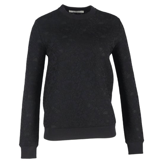 Givenchy Pullover mit Rundhalsausschnitt und Spitzendetails aus schwarzem Polyester - Image 1