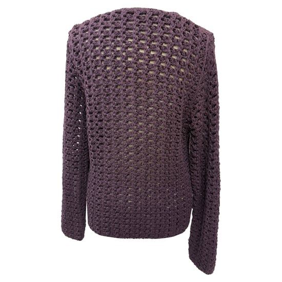 Gucci Häkelstrickpullover aus lila Baumwolle - Image 3