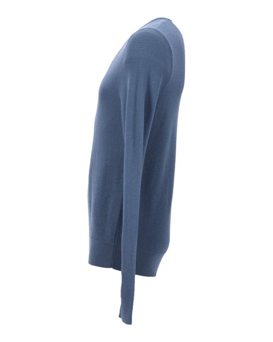 Sandro – Rundhals-Strickpullover aus blauer Baumwolle - Image 2