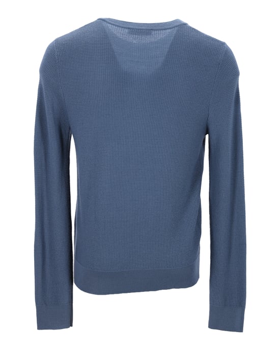 Sandro – Rundhals-Strickpullover aus blauer Baumwolle - Image 3