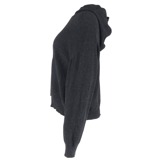 Nanushka Rippstrick-Hoodie aus grauer Wolle - Image 2