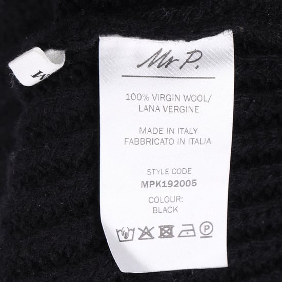 Mr. P. Gestrickter Rollkragenpullover aus schwarzer Wolle - Image 5