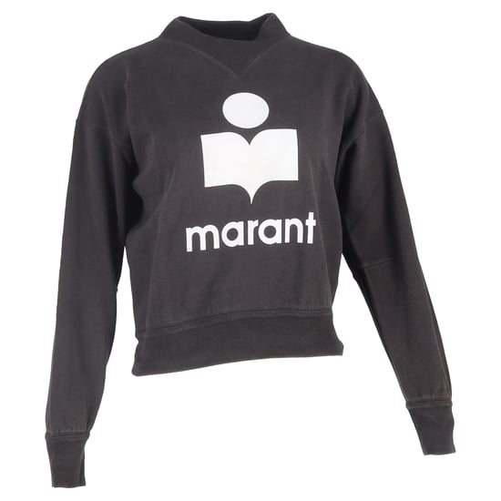 Isabel Marant Etoile Pullover mit Logoprint aus schwarzer Baumwolle - Image 1