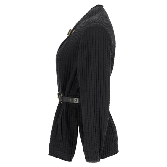 Isabel Marant Jacke mit Ledergürtel aus schwarzer Baumwolle - Image 2