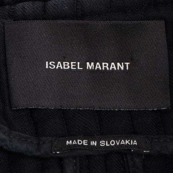 Isabel Marant Jacke mit Ledergürtel aus schwarzer Baumwolle - Image 4