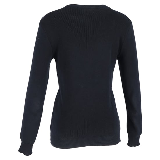 Balmain Strickpullover mit Knopfdetails aus schwarzer Wolle - Image 3