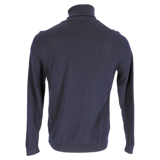 Boss Rollkragenpullover aus marineblauer Wolle - Image 5